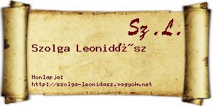 Szolga Leonidász névjegykártya